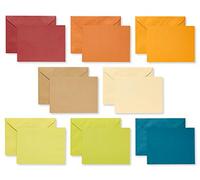 American Greetings Tarjetas en blanco de un solo panel con sobres, colores Earthtone (100 unidades)