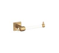 Amerock BH36061CCZ Portarrollos de Papel higiénico de un Solo Poste de Bronce Transparente/champán | Soporte para Papel higiénico de 179 mm | Glacio | Soporte para pañuelos de baño | Herrajes de baño