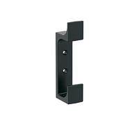 Amerock Bray - Gancho decorativo de pared contemporáneo de doble punta, color negro mate
