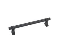 Amerock Tirador de gabinete, negro mate, 160 mm de centro a centro, Davenport, paquete de 1 unidad, manija de cajón, asa de cajón, herrajes para gabinete