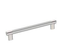 Amerock Tirador de gabinete, níquel pulido/acero inoxidable, 8 pulgadas (203 mm) de centro a centro, Esquire | 1 paquete | Tirador de cajón | Asa de cajón | Herrajes para gabinete