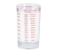 Amexo 4OZ/120ML Mini Vaso Medidor, Vasos Medidores de Cristal con Boquilla, Resistente al Calor Medidora de Vidrio para Cocina Bar, Vasos de Chupito para Vodka Cóctel Tequila (Rojo)
