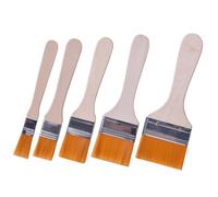 Amexo 5 Piezas Brocha Plana para Paredes, Pinceles de Pintura Acrilica y Acuarela, Juego de Brochas para Oleo, Tintes y Barnices
