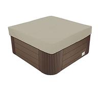 AMGJ Funda para Bañera de Hidromasaje, Cubierta de SPA Rectangular para Todo Clima, Cubierta SPA Cuadrada, Impermeable A Prueba de Polvo Anti-UV, Múltiples Tamaños a Elegir,Beige,210x210x30cm