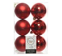 Amicasa Set Bolas Árbol De Navidad Multicolor De Plástico (6 Piezas-8 Cm)