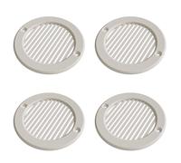 Amig - (4x) Rejilla de ventilación, ABS, Ø64 x 4 mm, para aireación en paredes de pladur, resistente a rayos UV, instalación atornillable, paso de aire 64 cm², modelo 12