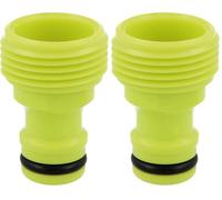 Amig - Adaptador Macho para Unión de Grifo con Manguera | 3/4" | Conexión Rápida y Fácil para Mangueras de Agua | Unión Mediante Rosca | Plástico ABS | Verde Pistacho (Paquete de 2)