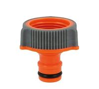 Amig - Adaptador para Unión de Grifo con Manguera - 3/4" - Conexión Rápida y Fácil para Mangueras de Agua - Resistente a Heladas y Rayos UVA - Plástico ABS y Goma - Naranja y Gris