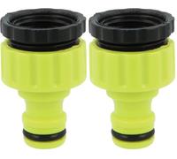 Amig - Adaptador y Reductor para Unión de Grifo con Manguera - 1/2" y 3/4" - Conexión Rápida y Fácil para Mangueras de Agua - Plástico ABS - Verde Pistacho (Paquete de 2)