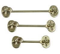 Amig - Aldabilla Dorada de Latón para Contraventana - Cierre de Seguridad Tipo Gancho - Resistente a Oxidación y Corrosión - Estilo Clásico y Minimalista, Dorado, 5 x 125 mm