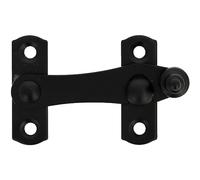 Amig - Aldabilla Dorada para Contraventanas con Enganche Inverso - 75 x 46 mm - Acabado Negro Mate - Cierre de Seguridad Anti Golpes y Roturas para Ventanas - Incluye Tornillos