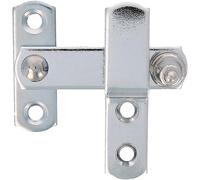 Amig - Aldabilla para Contraventana con Solapa 4 - Cierre de Seguridad para Ventanas de Acabado Cromo Mate - Herrajes para Jardín y Exterior con estilo Rústico