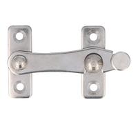Amig - Aldabilla para Contraventana de Derecha - 75 x 46 mm - Gancho para Puertas, Ventanas y Contraventanas - Cerradura de Interior y Exterior - Acero Inoxidable 18/8 Plateado Brillante