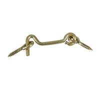 Amig - Aldabilla Retenida Dorada Mod. 5 con 2 Hembrillas de Acabado Latonado para Contraventanas · Diámetro Ø3,5 x 50 mm - Cierre de Seguridad Anti Golpes y Roturas para Ventanas