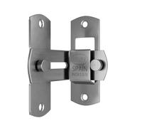 Amig - Aldabilla Reversible para Puerta Corredera - Acero Inoxidable Anticorrosión - Fijación con Tornillos - Compatible con Bocallave Negro - Mate, 65 MM