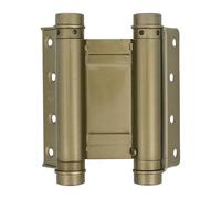 Amig - Bisagra de Acción Doble - 125 x 126 mm - Cantos Cuadrados - Con Regulación de la Potencia de Cierre - Sujeta Puertas de Entrada con Firmeza - Acero Martelé