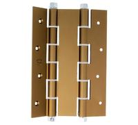 Amig - Bisagra de Acción Doble - 180 x 133 x 4 mm - Cantos Cuadrados - Cierre Automático y Regulación de la Potencia - Incluye Llave Allen - Puertas con 35 mm Espesor Máximo - Aluminio Bronceado