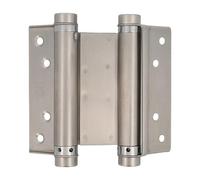 Amig - Bisagra de Acción Doble - 75 x 126 mm - Cantos Cuadrados - Con Regulación de la Potencia de Cierre - Sujeta Puertas de Entrada con Firmeza - Acero Inoxidable 18/8 Mate