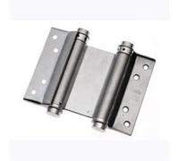 Amig - Bisagra de Acción Doble - 75 x 126 mm - Cantos Cuadrados - Con Regulación de la Potencia de Cierre - Sujeta Puertas de Entrada con Firmeza - Acero Plateado