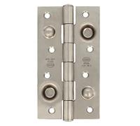 Amig - Bisagra de Seguridad - 150 x 82 x 3 mm - Cantos Cuadrados - Remate Plano - Sujeta Puertas de Entrada con Firmeza - Acero Inoxidable 18/8 Plateado Mate
