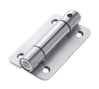 Amig - Bisagra de Sobreponer - 90 x 52 x 2 mm - Con Muelle - Para Mamparas de Madera - Ideal para Puertas de Baños Públicos - Acero Inoxidable 18/8 Plateado Mate