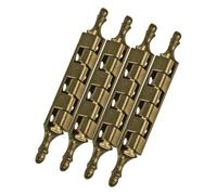 Amig - Bisagra Desmontable - Decorativa con Remate - Fabricada en Zamak - Color Cuero - Con Estilo Clásico Rústico Antiguo - Para Puertas Abatibles de Armarios y Otros Muebles - Medidas: 95 x 9 mm