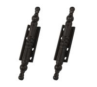 Amig - Bisagra Desmontable Decorativa con Remate - Fabricada en Zamak para Puertas Abatibles de Armarios y Otros Muebles - Medidas 100 x 10 mm - Negra