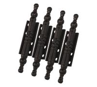 Amig - Bisagra Desmontable Decorativa con Remate - Fabricada en Zamak para Puertas Abatibles de Armarios y Otros Muebles - Medidas 100 x 10 mm - Negra (Paquete de 4)