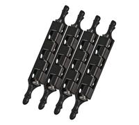 Amig - Bisagra Desmontable Negra Decorativa con Remate Fabricada en Zamak para Puertas Abatibles de Armarios y Otros Muebles - 95 x 9 mm (Paquete de 4)