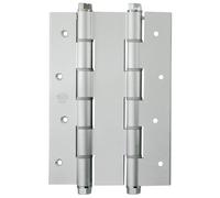Amig - Bisagra Doble Acción Mod. 3035 con Canto Cuadrado - Aluminio - 180 x 133 x 4 mm - Cierre Automático y Regulación de la Potencia - Incluye Llave Allen - Puertas con 35 mm Espesor Máximo - Plata