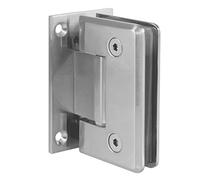 Amig - Bisagra Ducha de Pared en Zamak - 88 x 54 mm - Modelo A - Niquel Mate - Indicado para Mamparas de Ducha de Cristal - 8-12 mm de Espesor - Carga Máxima por Par: 35 kg