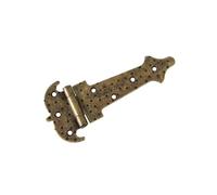 Amig - Bisagra Reforzada de dos Palas Mod. 554 de Acero con Acabado Cuero Estilo Forja para Puertas Abatibles Lisas de Entrada y Paso Exteriores e Interiores, y Armarios - 250 x 111 x 2 mm.