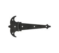 Amig - Bisagra Reforzada - Dos Palas - Negro - Acero punteado - Estilo: Rústico - Forja para Puertas Abatibles Lisas - Entrada y Paso Exteriores e Interiores, y Armarios - Medidas: 150 mm