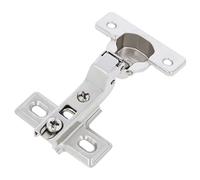 Amig - Bisagra - Tipo Cazoleta - Acodada y Fija - Ø 26 mm - 2 Unidades - Máxima Resistencia y Duración - Apertura de 110 º - Fijación Oculta para Puertas de Muebles y Armarios - Acero Plateado