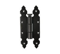 Amig - Bisagra - Tipo Libro y Extraíble - 200 x 90 x 4 mm - Con Remate - Estilo Clásico y Sencillo - Desmontable sin Desatornillar en Contraventanas - Acero Negro