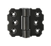 Amig - Bisagra - Tipo Libro y Fija - 55 x 70 x 3 mm - Sin Remate - Estilo Clásico y Sencillo - Ideal para Fijar en Contraventanas y Puertas de Armarios - Acero Negro