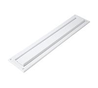 Amig - Bocacartas buzón Blanco Mod. 2 - Solapa para Paredes o Puertas - Recogecartas con Tapa de Acero - 342 x 73 mm - Medida Boca: 312 x 43 mm - Color Blanco Mate - Ranura para Cartas