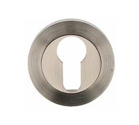 Amig - Bocallave decorativo redondo para cilindro Europerfil - embellecedor Ø52 mm exterior, ancho 10 mm, estándar Europerfil - zamak cromado mate - Mod. 3Z