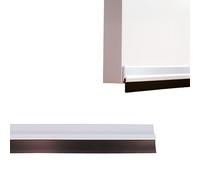 Amig - Burlete Adhesivo Modelo 5 - Aislante PVC Semirrígido contra Aire, Insectos y Polvo - Fácil Instalación sin Taladro - Duradero en Aluminio, Blanco, 1m, Aluminio