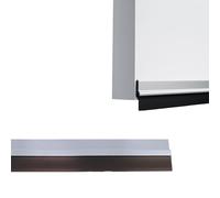 Amig - Burlete Adhesivo para Puertas - 1 m - Aluminio y PVC - Plata - Tira de Sellado Aislante - Protección contra Insectos y Polvo - Fácil Instalación y Gran Durabilidad
