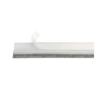Amig - Burlete para Puertas de Entrada o de Paso - Burlete Adhesivo de sobreponer - Cepillo de Pelo - Lámina de plástico Entre la escobilla - 1 m - Transparente - PVC