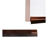 Amig - Burlete para Puertas de Entrada o de Paso - Burlete Adhesivo de sobreponer - Cepillo de PVC semirrígido - 1 m - Bronceado - Aluminio