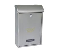 Amig - Buzón Exterior de Pared - Tamaño Compacto para DIN A4 - Apertura Frontal con Cerradura - Acero Inoxidable - Resistente a la corrosión - Fácil de Instalar en Puertas o Verjas - 40 x 24 x 8 cm