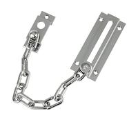 Amig - Cadena de Seguridad para Puertas - Cerradura Interior para Puertas del Hogar u Oficina - Cerrojo para el baño, dormitorio... - Pestillo Plateado - Acero Inoxidable - 200 mm x 3,5 mm