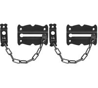 Amig - Cadena de Seguridad para Puertas de Paso y Entrada Mod.3-84 x 58 mm - Válida para Puertas y Ventanas Correderas - De Acero Acabado en Negro - Cierre Decorativo - Incluye tirafondos