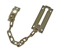 Amig - Cadena de Seguridad para Puertas Mod. 1 - Largo de la Cadena: 200 mm - Tirador de Embutir para Puertas de Entrada - Eslabones Resistentes de Acero - Laton Cuero
