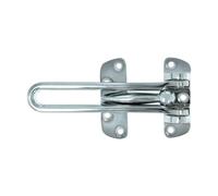 Amig - Cadena de Seguridad para Puertas Mod. 2 - Largo de la Barra: 120 mm - Tirador de Embutir para Puertas de Entrada - Cierre Resistente Mediante Barra Lateral - Zamak Plateado