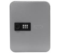 Amig - Caja de llaves de acero segura y organizadora con cerradura numérica | Capacidad para 45 llaves | Armario para llaves para uso doméstico y profesional | 300 x 240 x 70 mm | Color: Gris epoxi