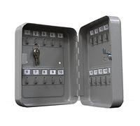 Amig - Caja Portallaves de Pared Mod.2171 de Acero Acabado en Gris Epoxi con Cerradura de Seguridad y 2 Llaves en Bruto - Cuelgallaves con Capacidad para 45 Llaves - Medidas: 300 x 240 x 70 mm