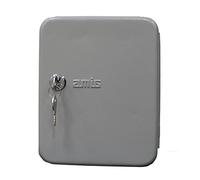 Amig - Caja Portallaves de Pared Mod.2171 de Acero Acabado en Gris Epoxi con Cerradura de Seguridad y 2 Llaves en Bruto - Cuelgallaves con Capacidad para 20 Llaves - Medidas: 200 x 160 x 70 mm